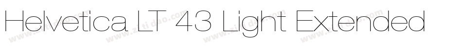Helvetica LT 43 Light Extended字体转换